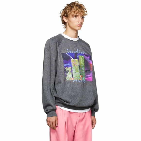Acne Studios Fletcher Video Print Graphic Pull Over Sweater - Picture 4 of 11
